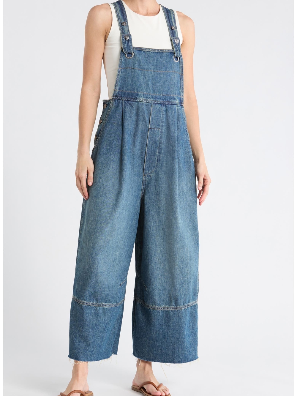 Free People We The Free Rambler Denim Overalls